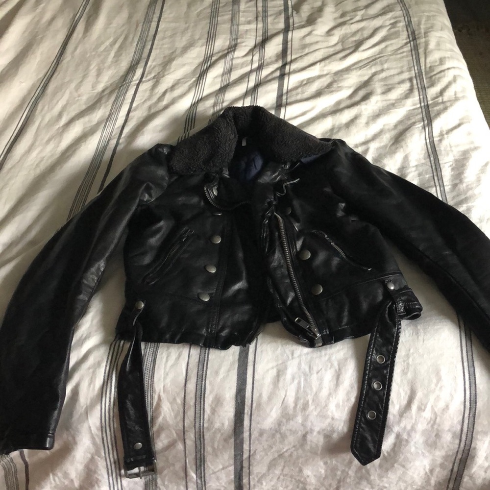 Free People Ashville Vegan Moto jacket!!